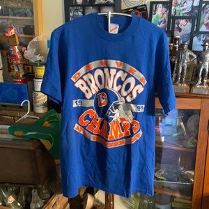Vintage 1991 Denver Broncos AFC champs tee
